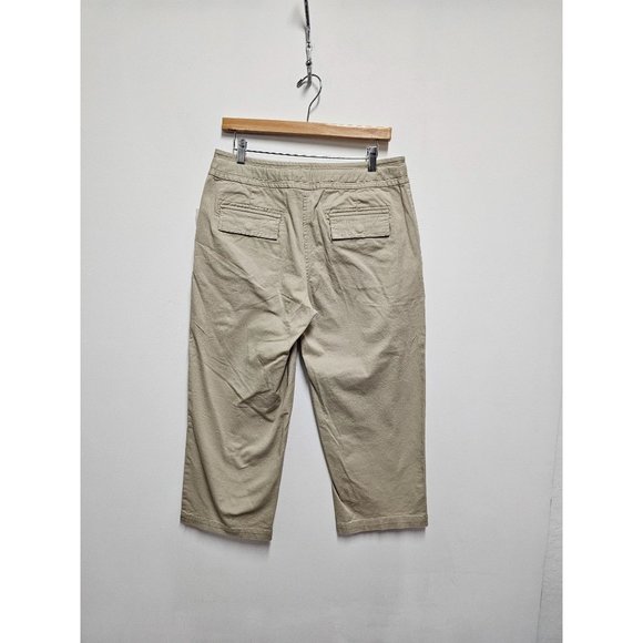Liz Claiborne Lizwear NWT Flap Pocket Tie Waist Crop Pants Size 10 - Picture 4 of 6